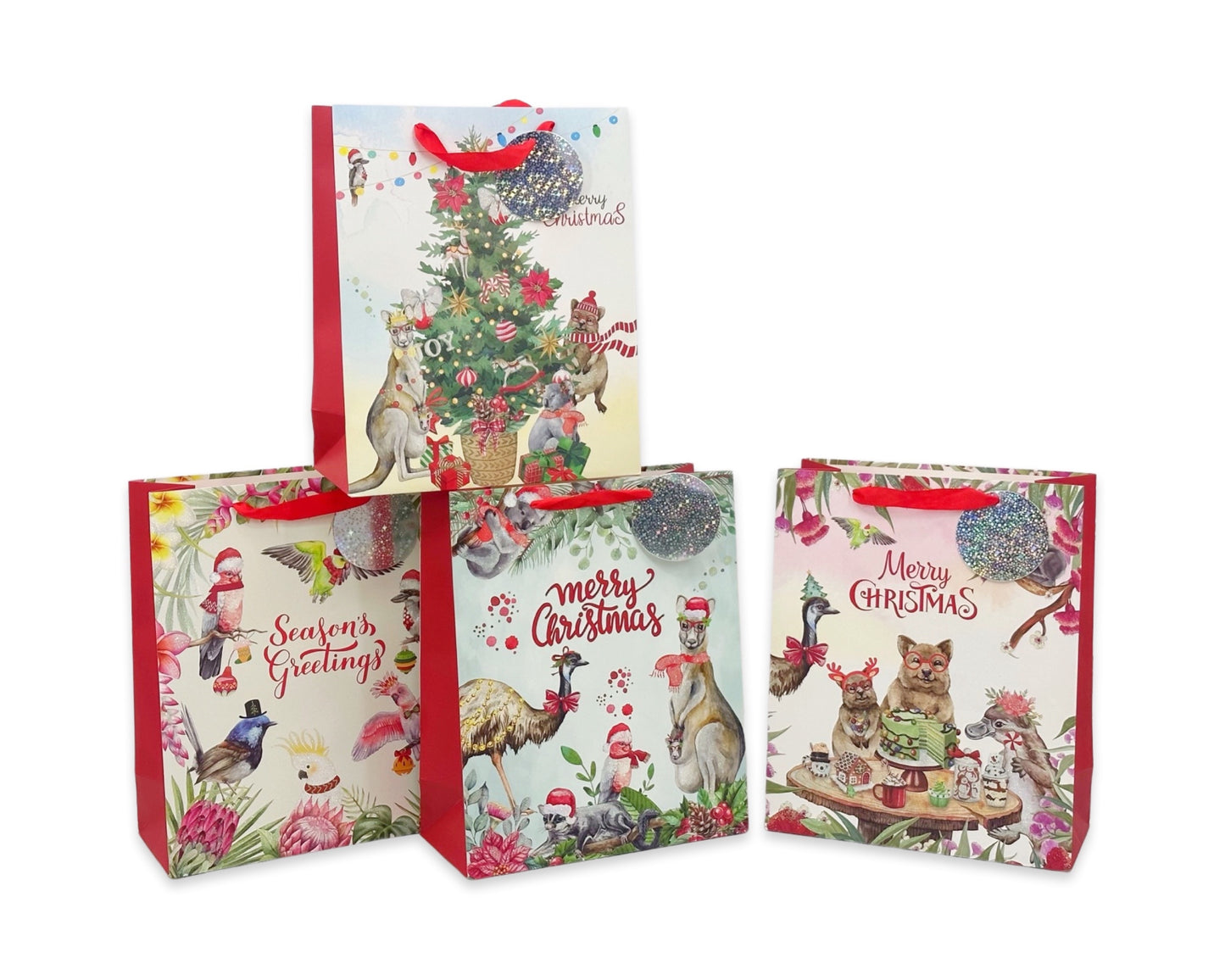 bulk 48 Small Outback Christmas Gift Bag 14cm