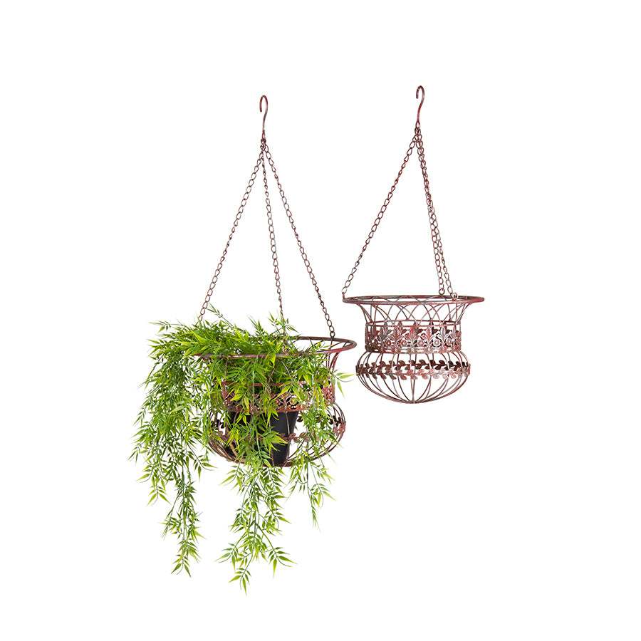 Set 2 Federation Metal Hanging Baskets 77cm