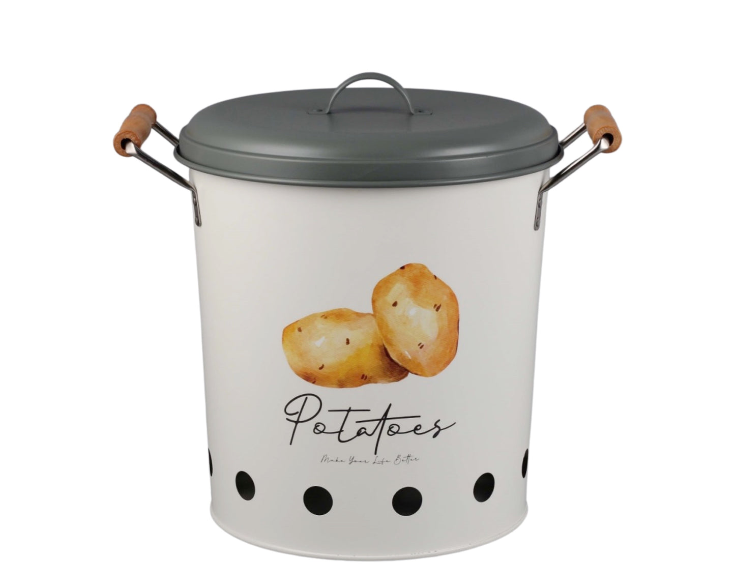 bulk 4 Metal Storage Bucket w/ Handle 32cm