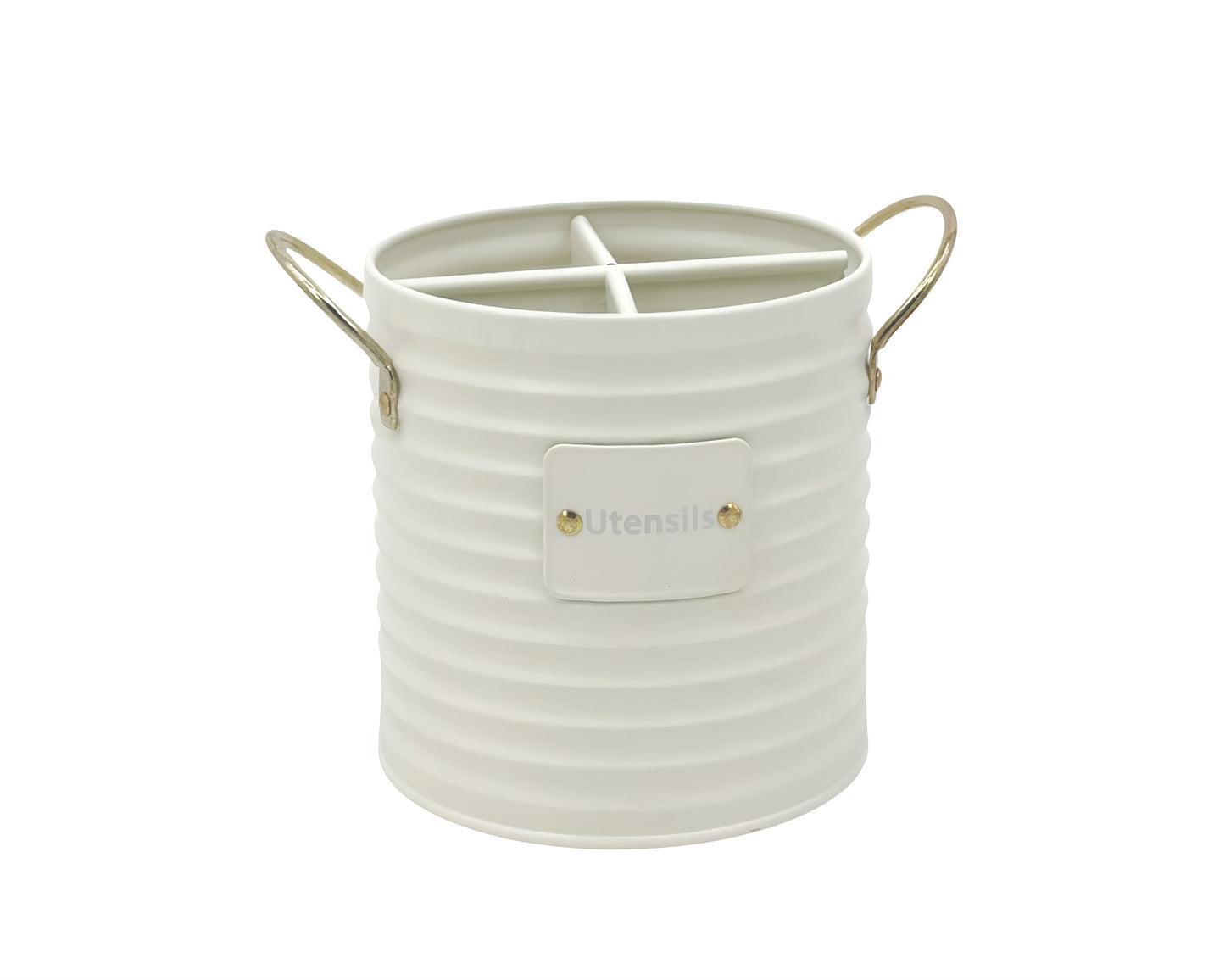 Corrugated Metal Utensil Holder 18cm