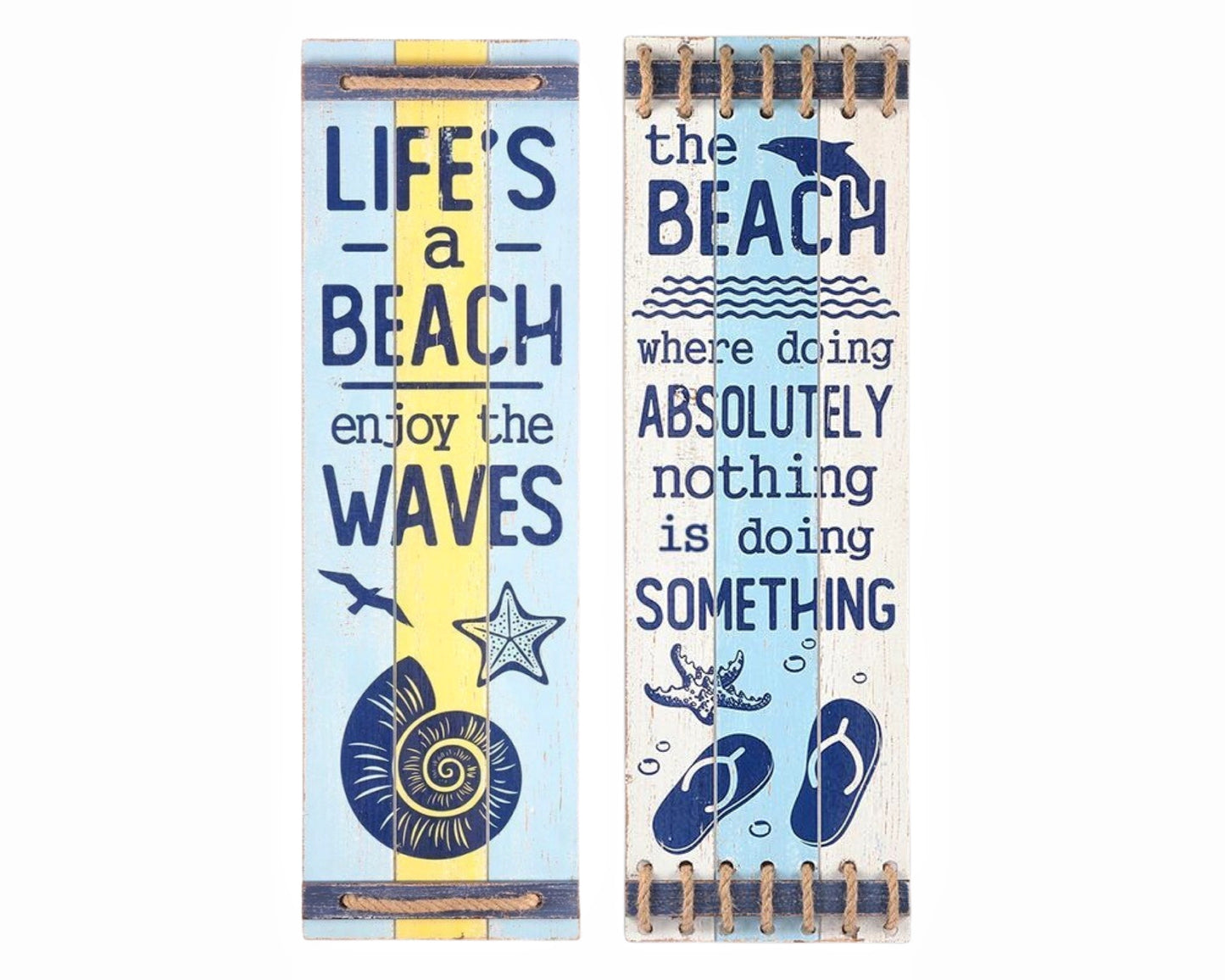 Set 2 Wall Hanging Beach Deco 100cm