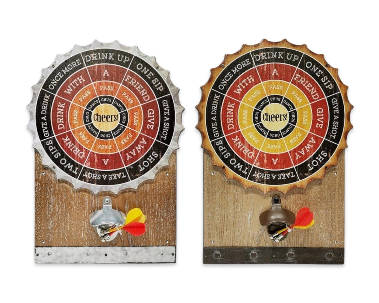 Set 2 Darts Board & Beer Opener 40cm