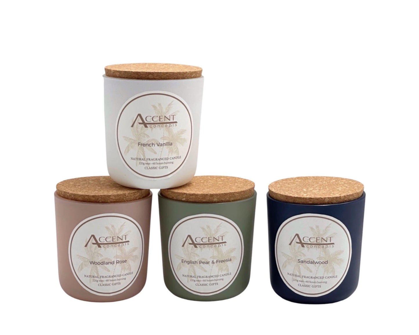 bulk 24 Soy Blend Candle in Glass Jar 220G Assorted