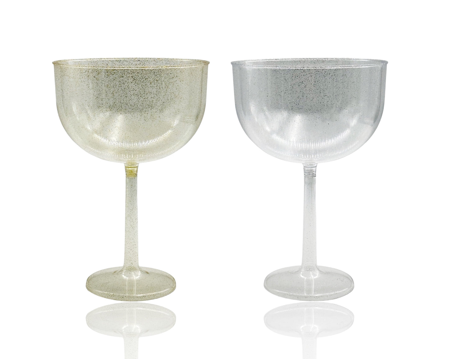 bulk 24 Glitter Plastic Jumbo Wine Glass 1.38lt 23cm