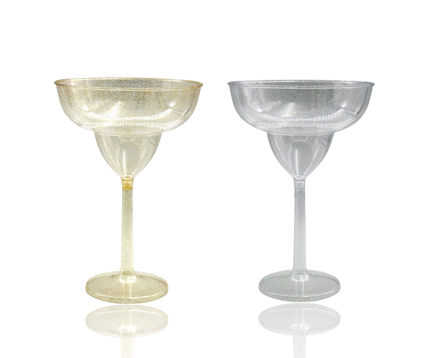 bulk 24 Glitter Plastic Jumbo Margarita Glass 877ml 24cm