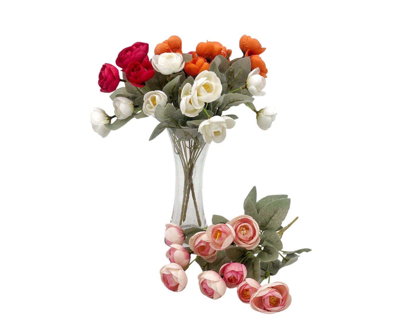 bulk 24 Artificial Camellia Assorted 10x30cm