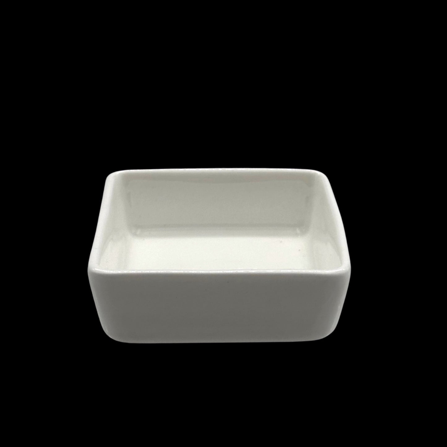 bulk 48 White Bone China Square Dish 6cm