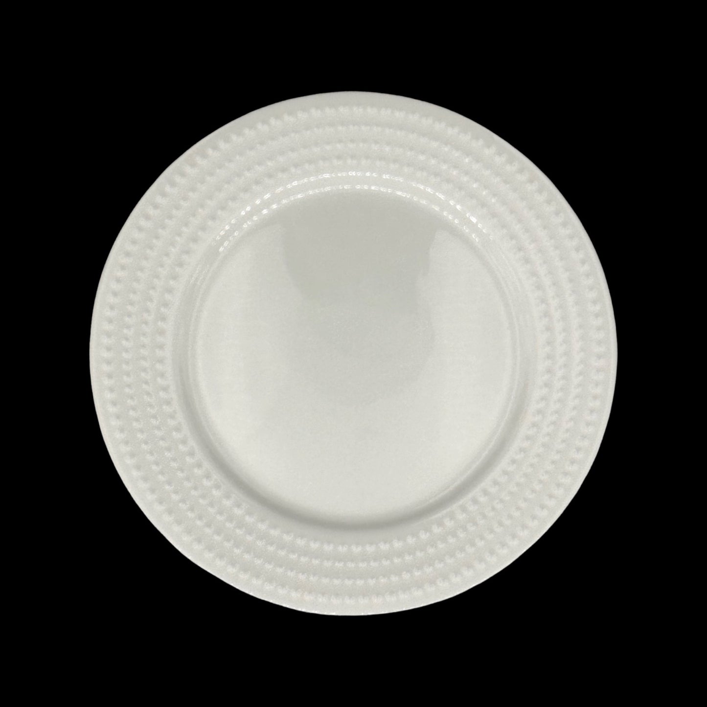 bulk 24 White Bone China Embossed Pearls Plate 23cm