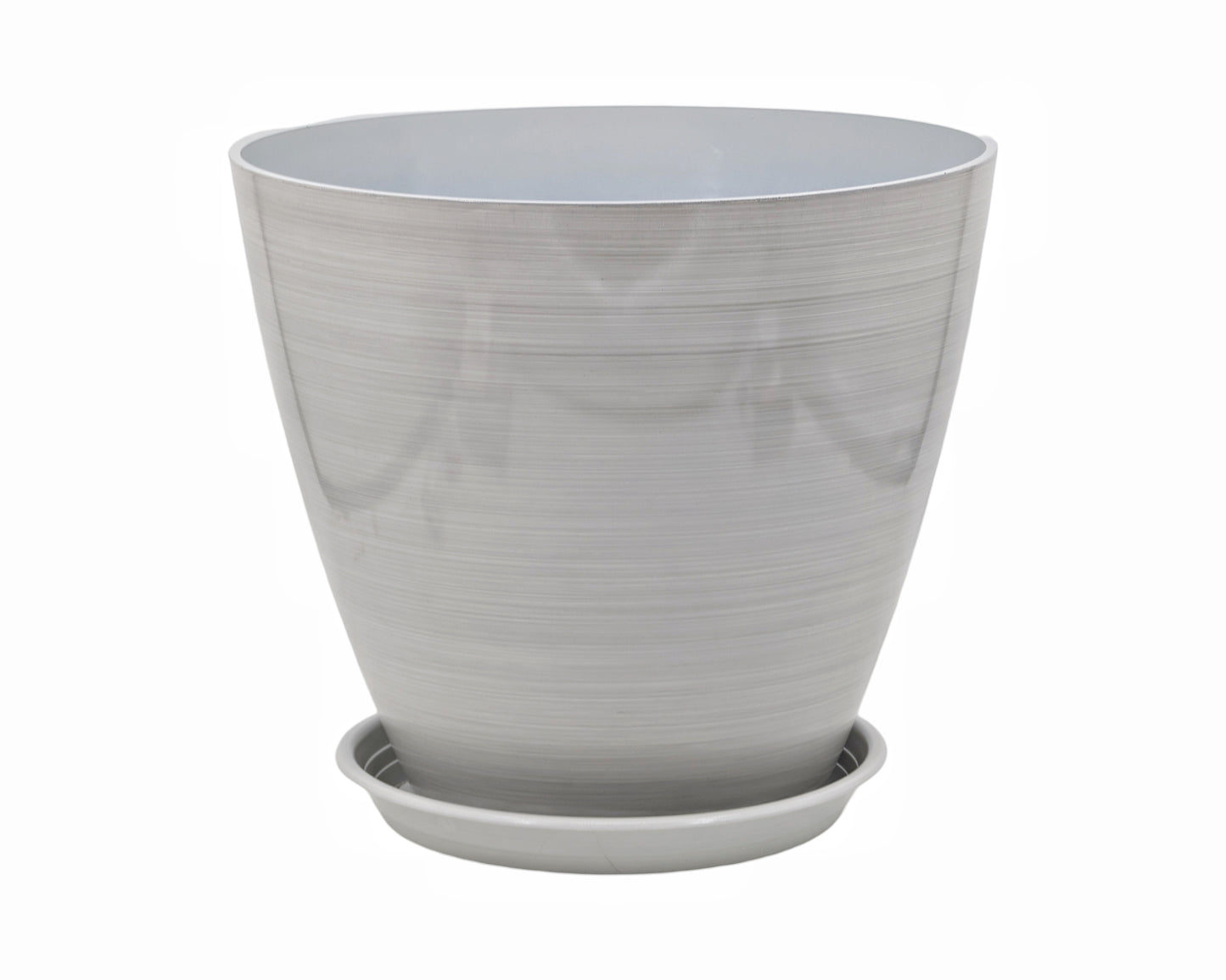 bulk 6 Brush Glazed Planter w/ Drainage Tray 50cm