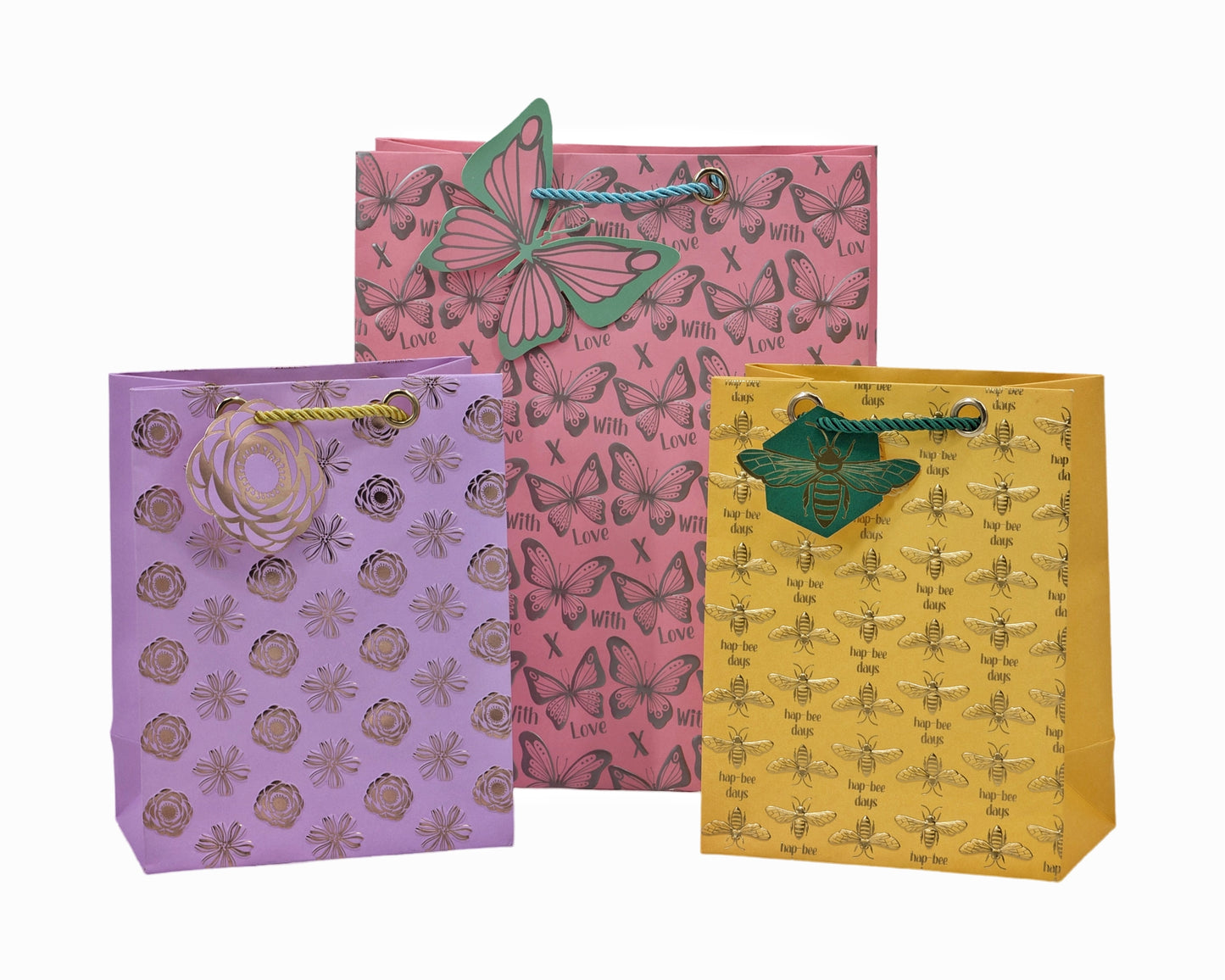 bulk 24 Large Foiled Luxury Garden Gift Bag 32cm