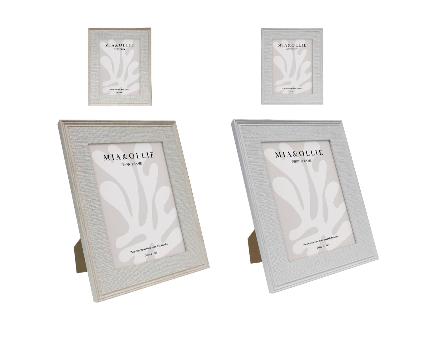 Set 2 Photo Frame Bella '5x7in" 18cm