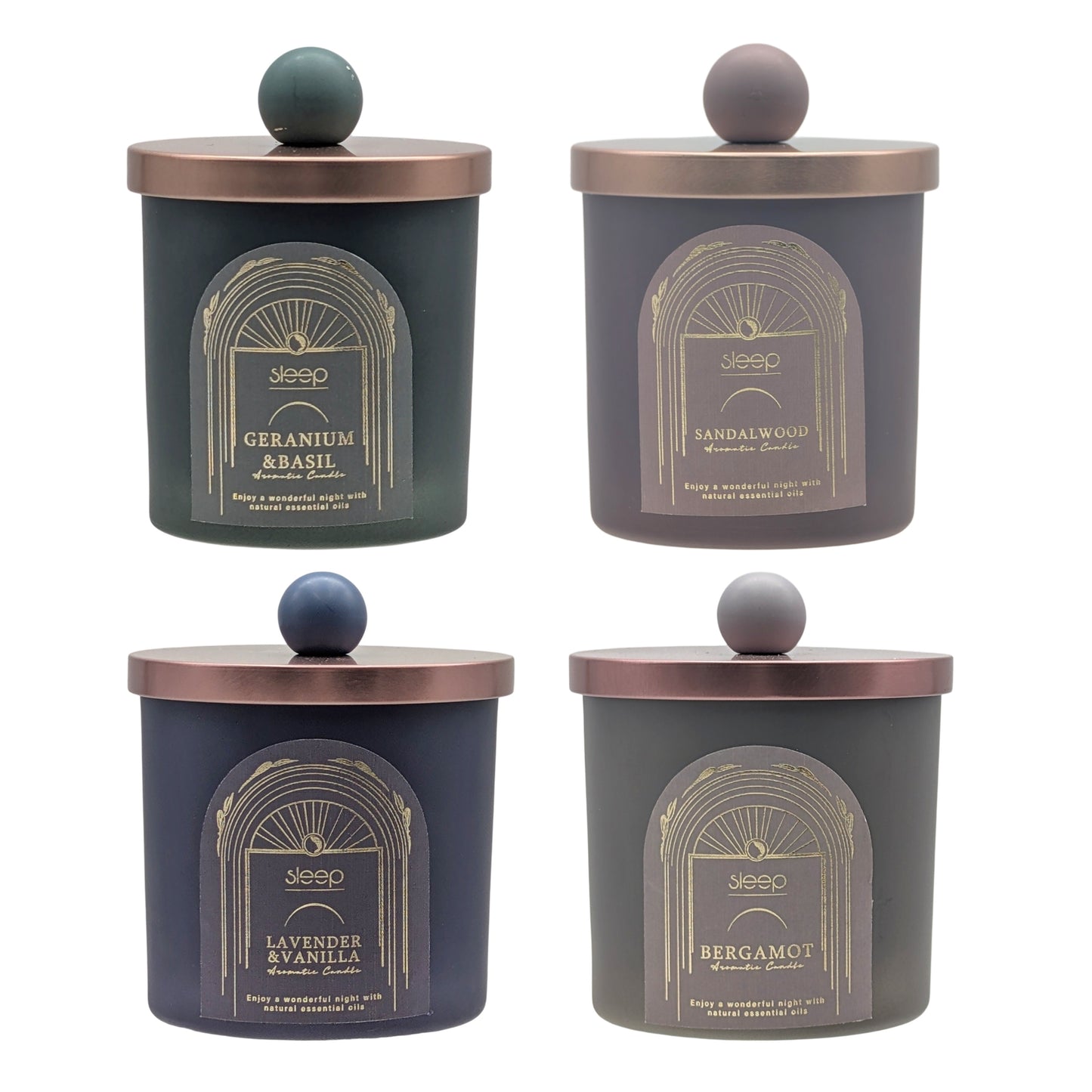 bulk 12 Arabian Nights Scented Glass Candle w/ Lid 10cm