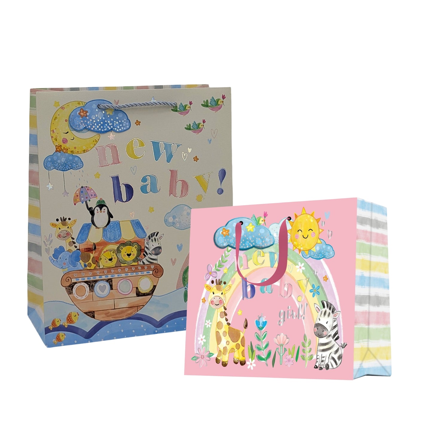 bulk 24 Medium Welcome Baby Gift Bag 23cm