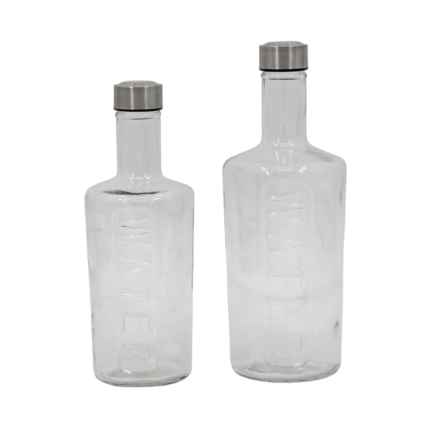 bulk 6 Clear Glass Bottle w/ Screw Lid 1.5Lt 31cm