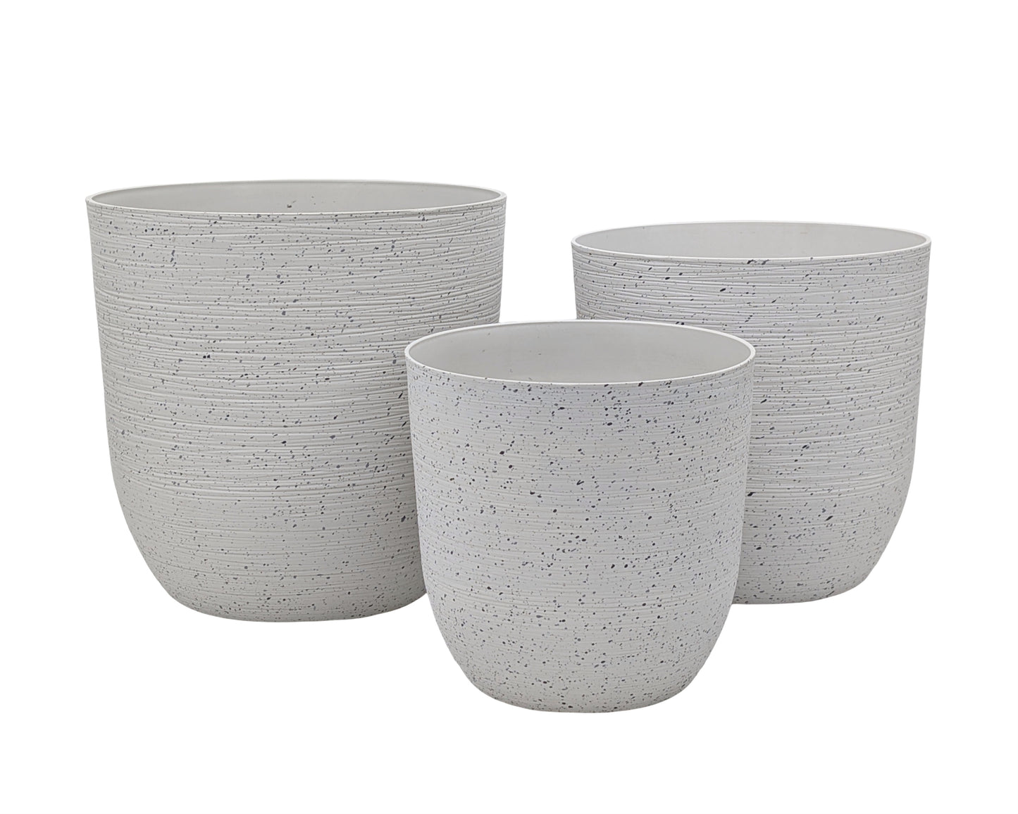 bulk 6 Sandstone Look Thick Plastic Planter 30cm