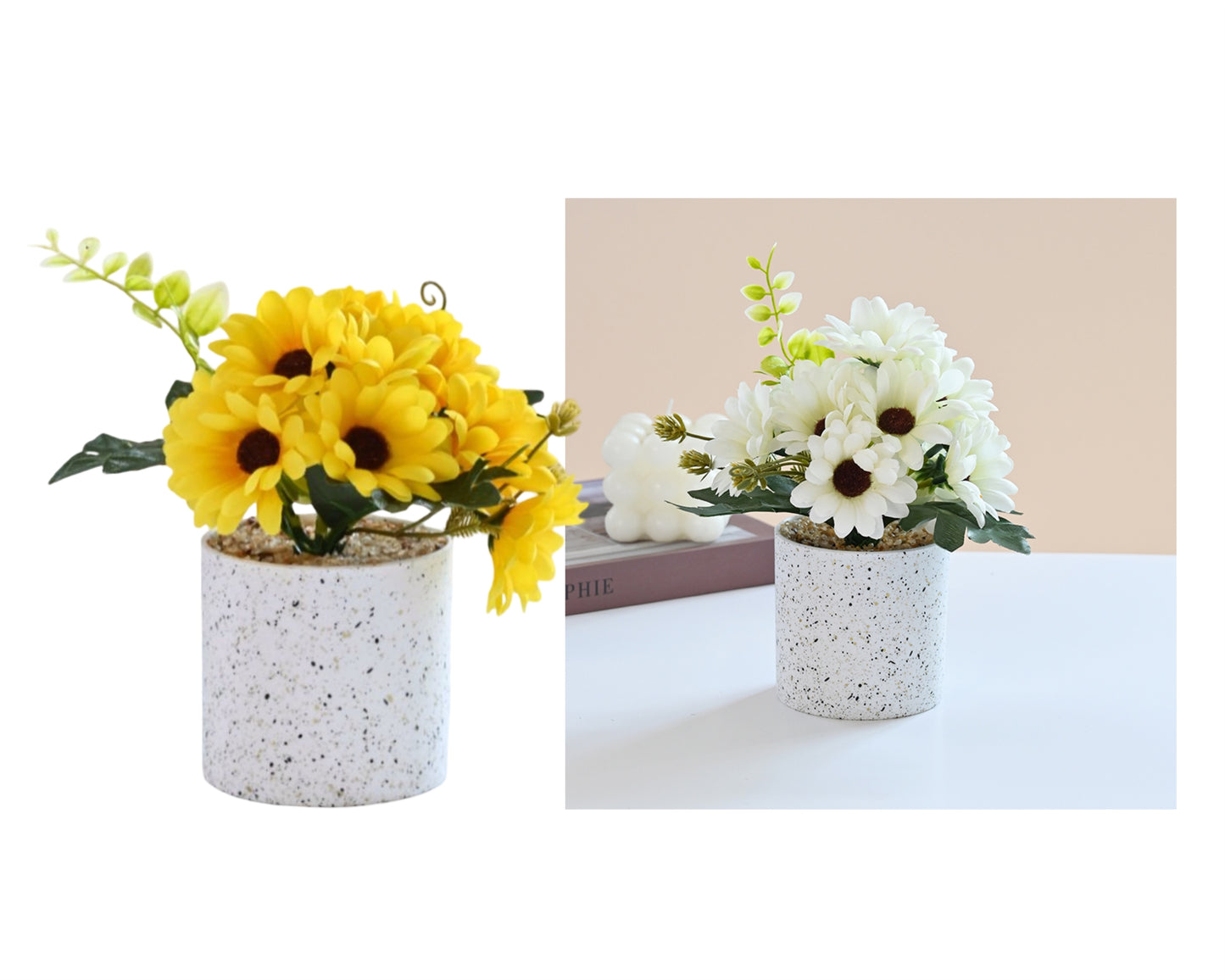 bulk 12 Artificial Sunflower In Pot 20cm
