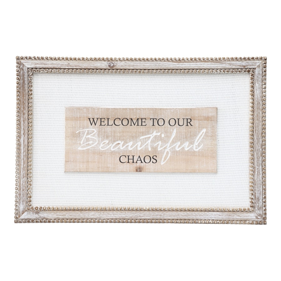 Natural w White Mix Beautiful Chaos Wall Art 60cm - Image 4