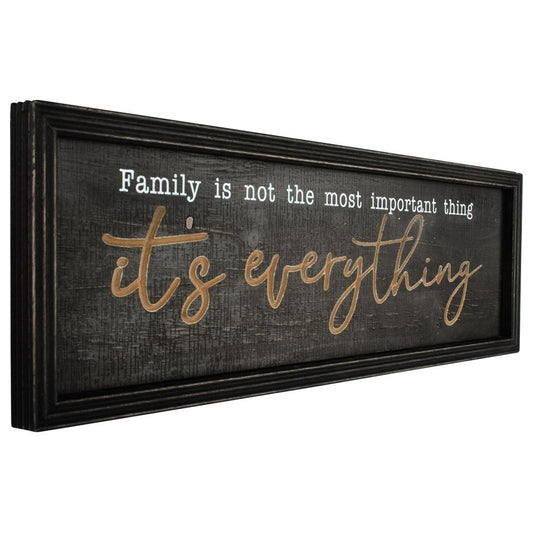 Nero 'Family is Everything' Wooden Wall Art 60x20cm - Image 2