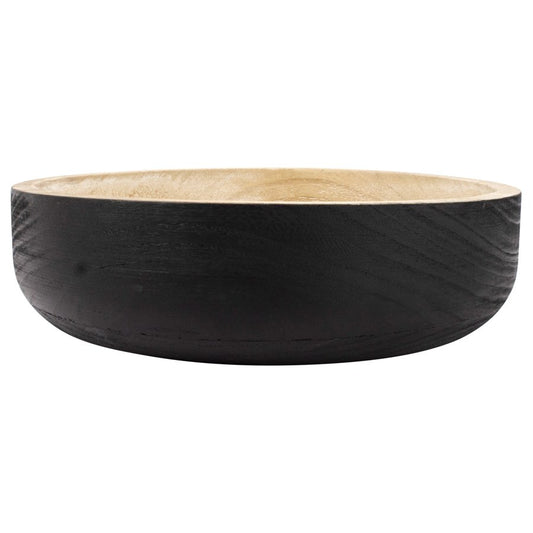 Nero Round Wooden Bowl 29x8cm - Image 2