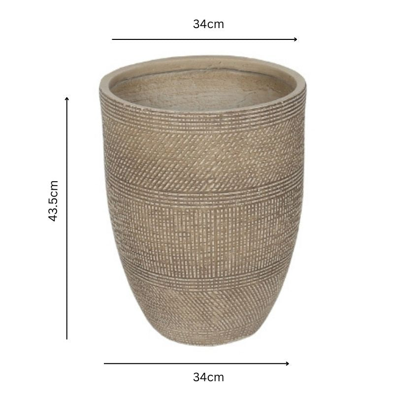Subtle Textured Contemporary Planter 43cm - Image 5