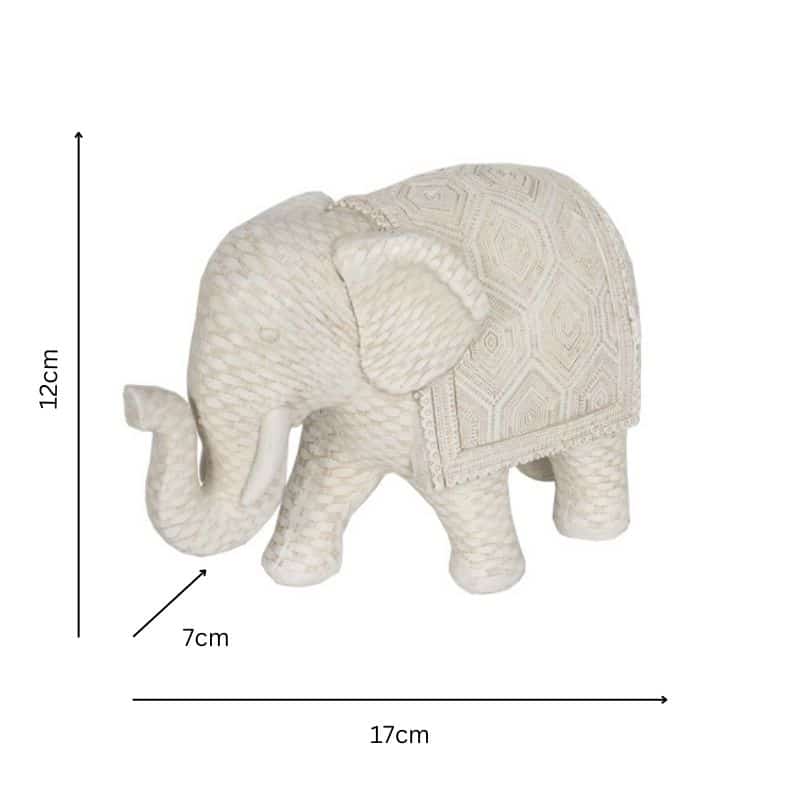 Woven Look Elephant Ornament 17cm - Image 4