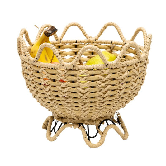Contemporary Woven Footed Bowl 27cm - Image 2