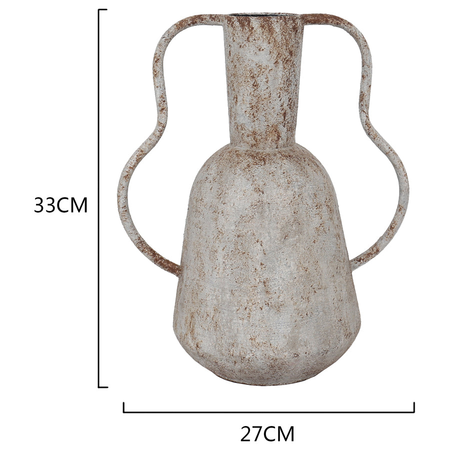Artisan Aged Vase w Abstract Handles 33cm - Image 5
