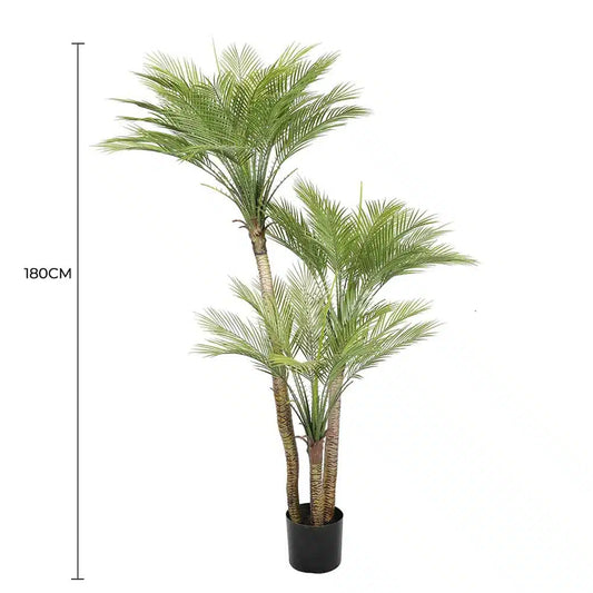 Artificial Parlour Palm Tree 180cm Multi Trunk UV Resistant - Image 2