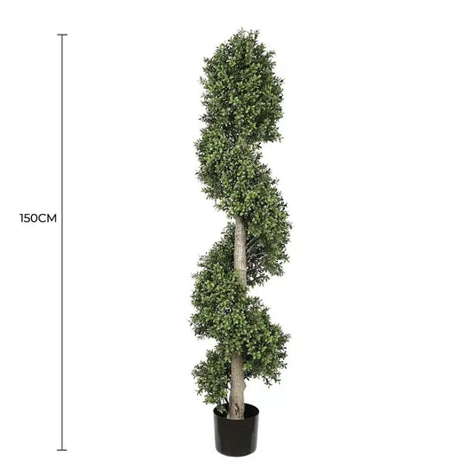 Artificial Topiary Spiral Tree 150cm UV Resistant - Image 2