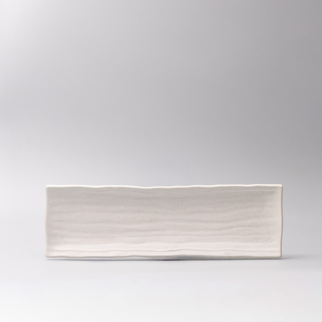 Plate Rectangular Sashimi 32cm Matte White Glaze - Image 5