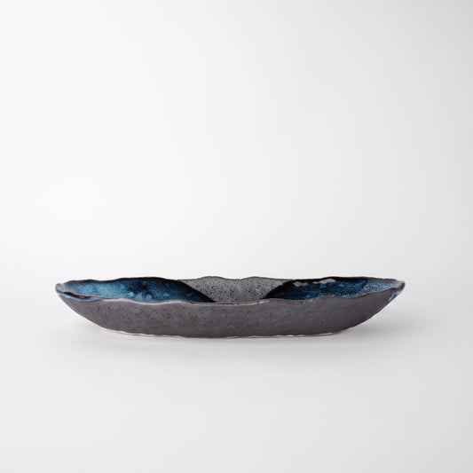 Organic Platter Oval 32cm Storm Glaze - Image 2