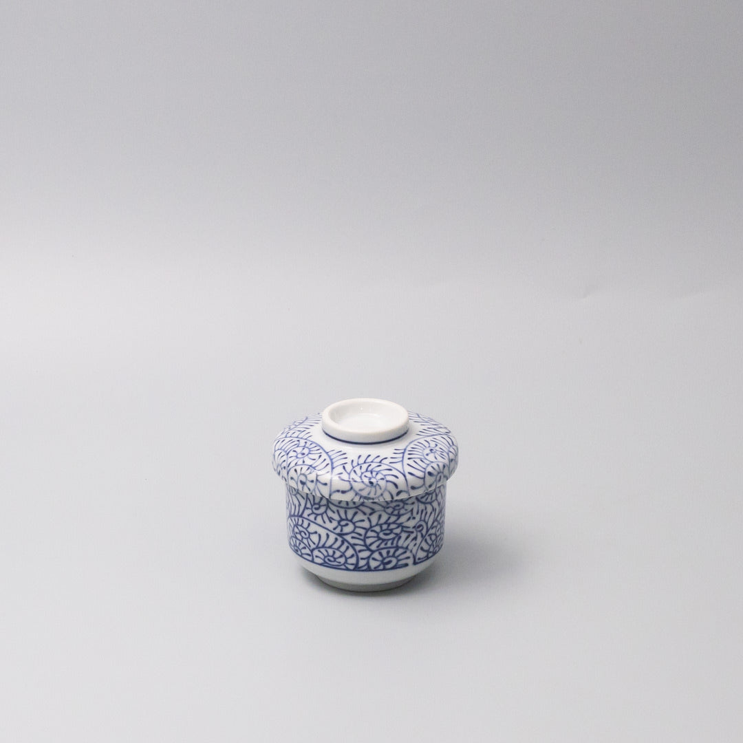 Cup Chawanmushi 170ml Blue Paisley Glaze - Image 5