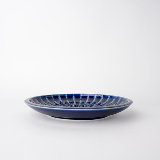 Plate Thick Edge 26cm Cobalt Rays Glaze - Image 2