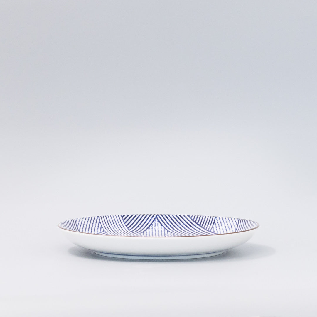Plate 18cm Thatched Navy Design - Image 4