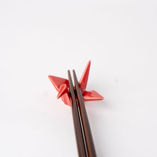 Chopstick Rest Origami Crane Red - Image 2
