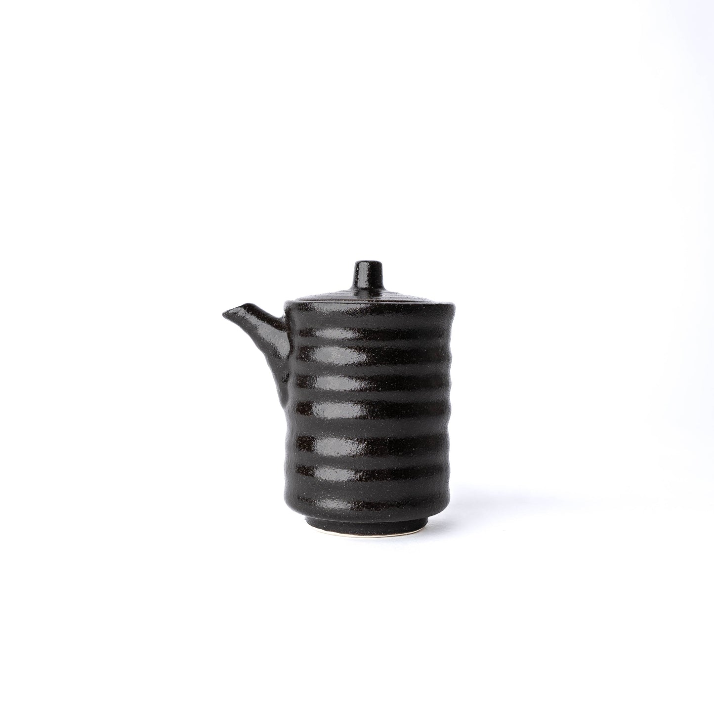 Soy Pot 170ml Black Ribbed - Image 2