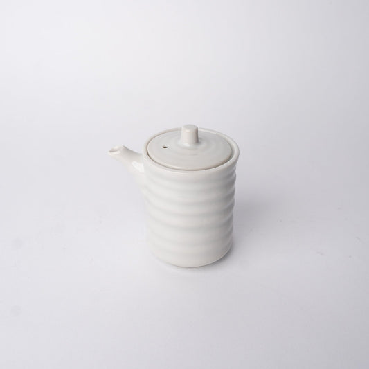 Soy Pot Ribbed 170ml White Glaze - Image 2