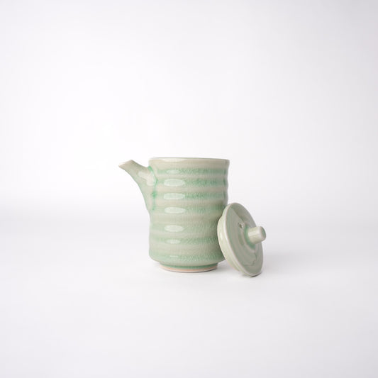 Soy Pot Ribbed 170ml Celadon Glaze - Image 2