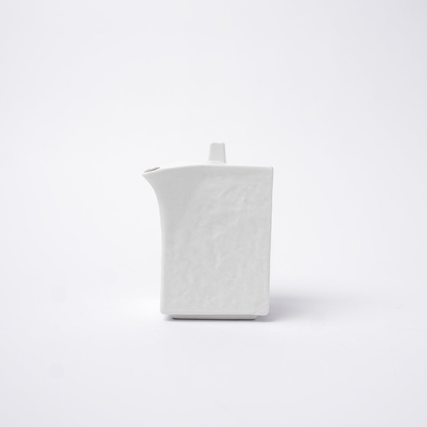 Soy Pot Squared 150ml Textured White Glaze - Image 5