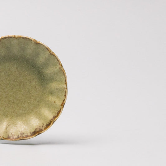Sauce Dish 8cm Scallop Lime Fade Glaze - Image 2