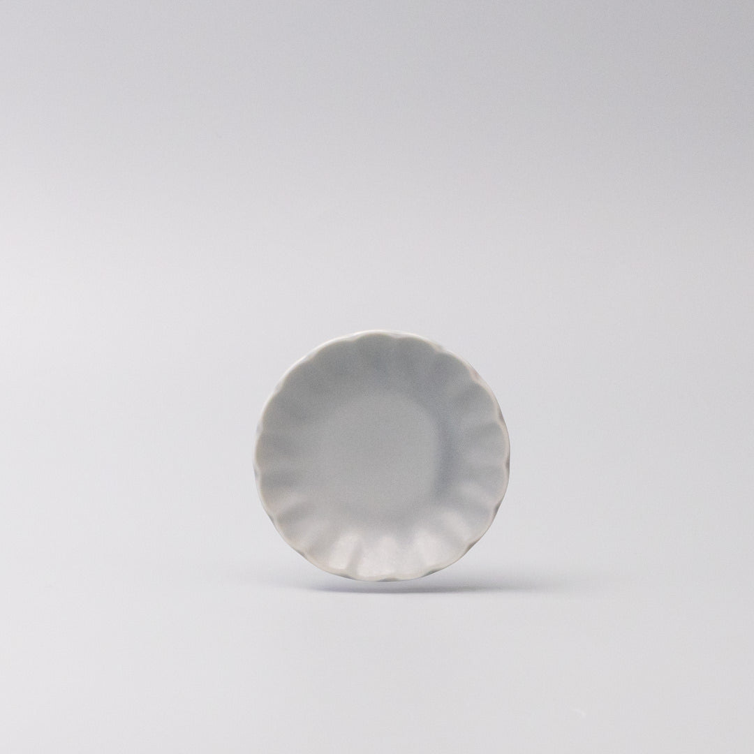 Sauce Dish 8cm Scallop Ice Blue Gloss Glaze - Image 4