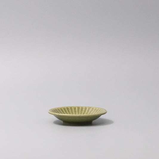 Sauce Dish 9.5cm Sunburst Green Glaze - Image 2