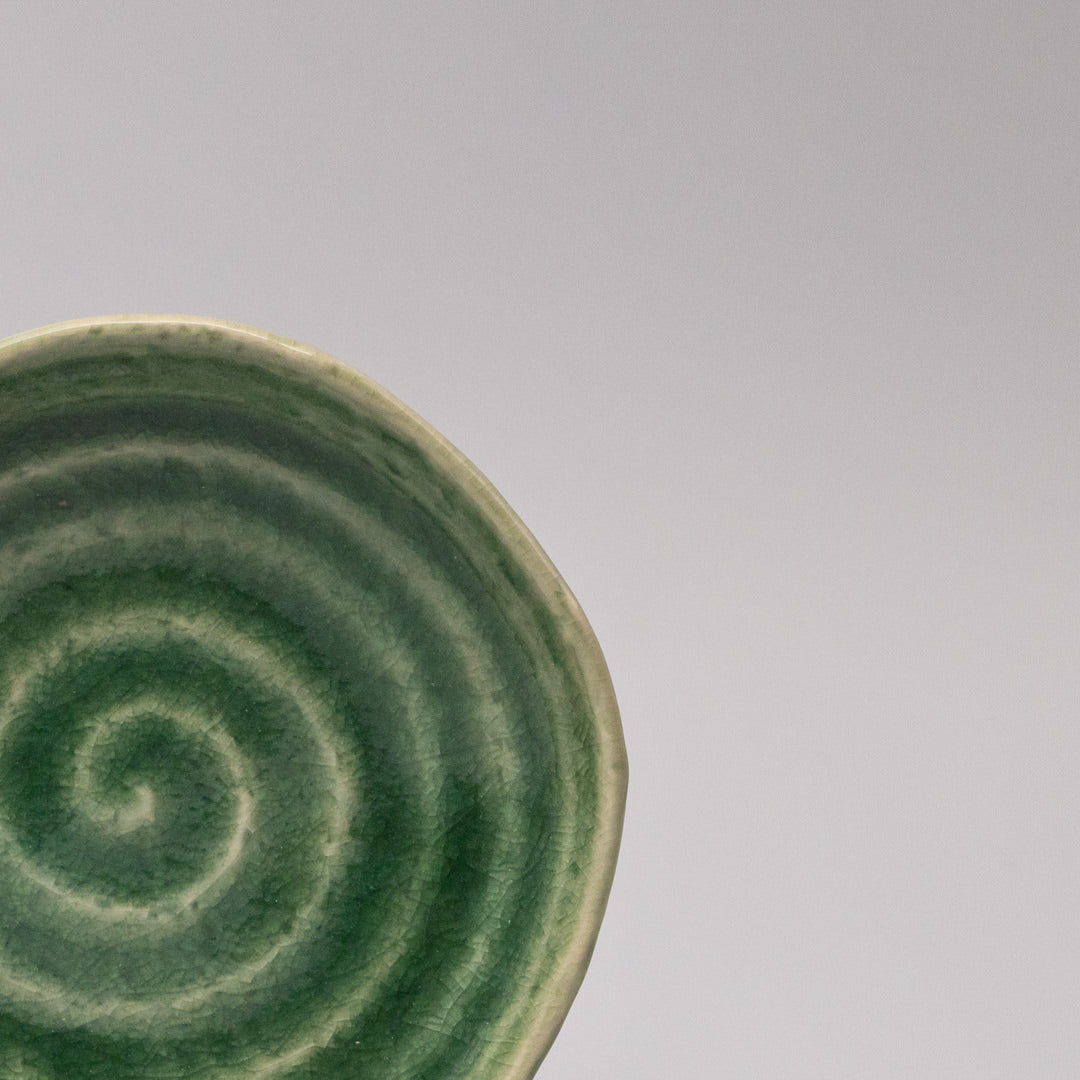 Plate 13.5cm Amane Emerald Glaze - Image 4
