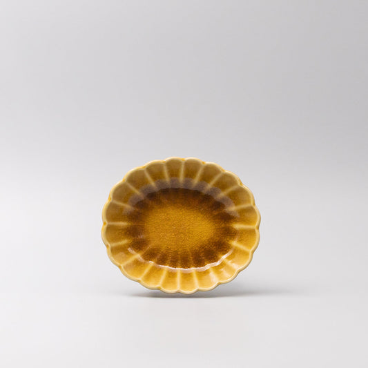 Bowl Oval 16cm Amane Amber Glaze - Image 2