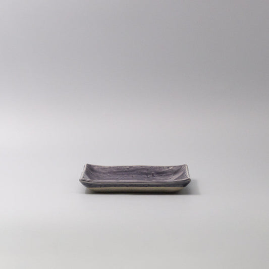 Plate Square 17cm Crackle Amethyst Glaze - Image 2