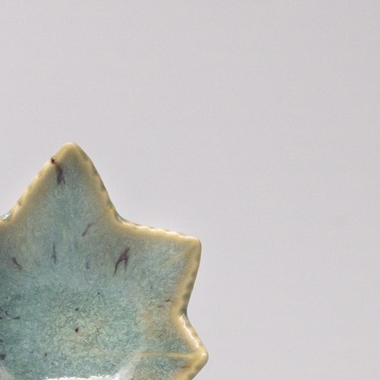 Sauce Dish Maple Leaf 6cm Mint Green - Image 2