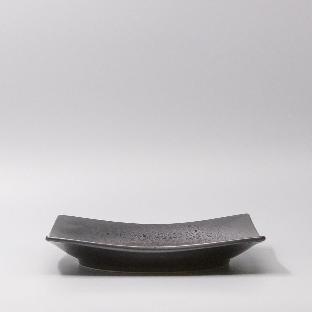 Plate Square 22cm Black Pearl Glaze - Image 4