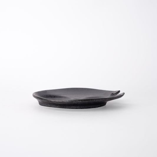 Plate Dimpled 15cm Craft Black Glaze - Image 2