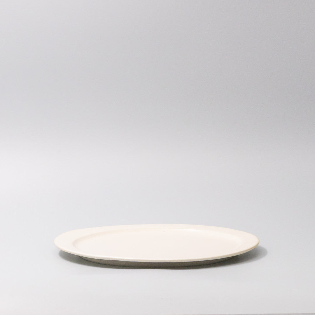 Plate Organic Flat 25.5cm Craft White Glaze - Image 4