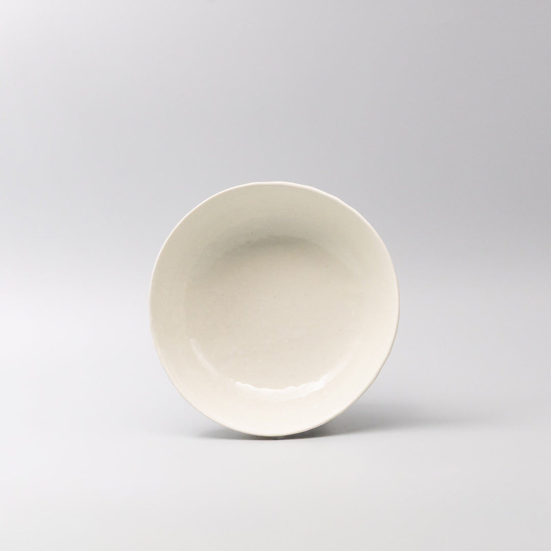 Bowl Organic Shape 20cm Kanso Soft White Glaze - Image 4
